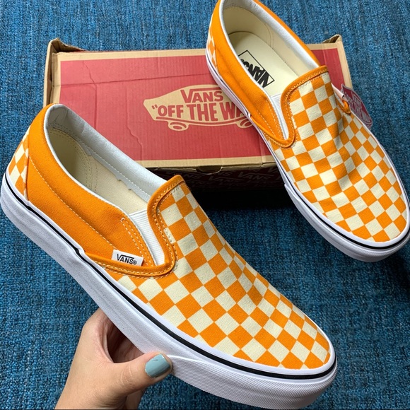 vans dark cheddar checkerboard
